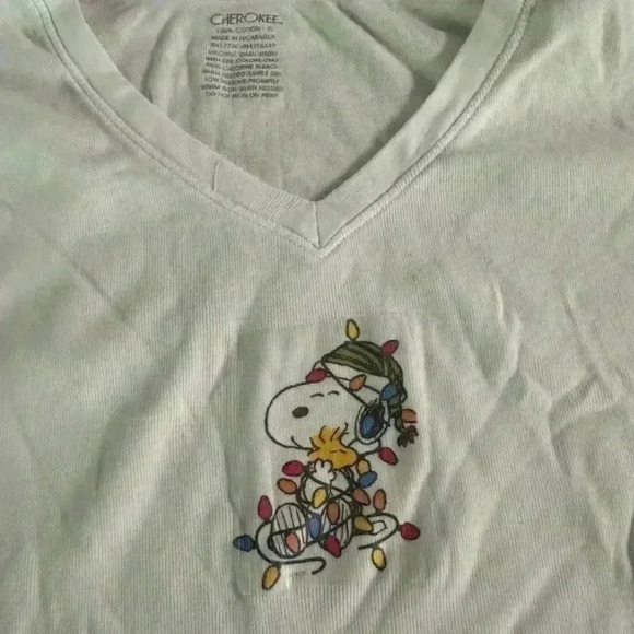 Snoopy Cherokee long sleeve V-neck T-shirt - Picture 5 of 10